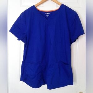 Scrubstar Women's Blue V-Neck Top